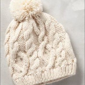 Pearled Cable Beanie from Anthropologie